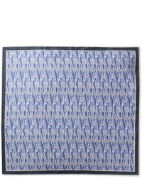Dunhill Printed Mulberry Silk Pocket Square