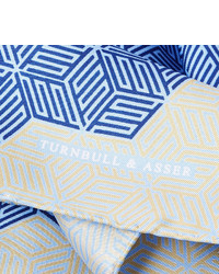Turnbull & Asser Printed Silk Twill Pocket Square