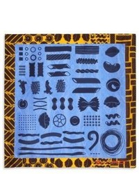 Etro Silk Pasta Print Pocket Square