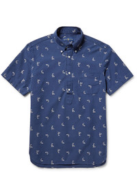 Polo Ralph Lauren Button Down Collar Printed Cotton Polo Shirt
