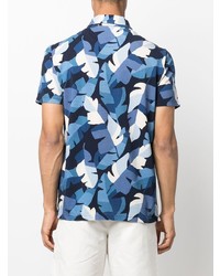 Altea Palm Leaf Print Polo Shirt