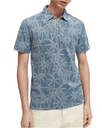 Scotch & Soda Palm Tree Cotton Pique Polo In 0218 Combo B At Nordstrom