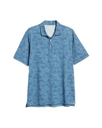 PETER MILLA R Hibiscus Haven Short Sleeve Cotton Polo In Summer Sky At Nordstrom