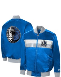 STARTE R Blue Dallas Mavericks The Ambassador Satin Full Zip Jacket