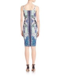 Versace Collection Sleeveless Printed Sheath Dress