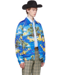 Gucci Blue Printed Jacket