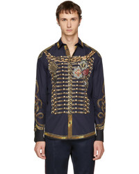 Dolce & Gabbana Dolce And Gabbana Navy Knight Shirt