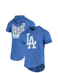 Majestic Threads Cody Bellinger Royal Los Angeles Dodgers Softhand Player Hoodie T Shirt