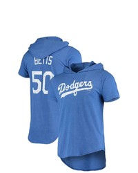 Majestic Threads Mookie Betts Royal Los Angeles Dodgers Softhand Player Hoodie T Shirt