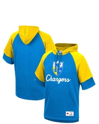 Mitchell & Ness Powder Blue Los Angeles Chargers Home Advantage Raglan Short Sleeve Pullover Hoodie At Nordstrom