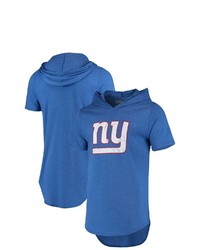 Majestic Threads Royal New York Giants Primary Logo Tri Blend Hoodie T Shirt At Nordstrom