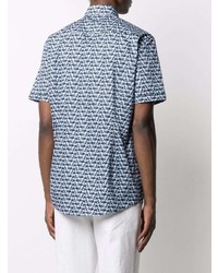 Eton Abstract Print Slim Fit Shirt