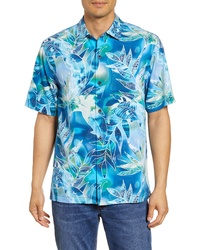 Tommy Bahama Azul Lagoon Classic Fit Short Sleeve Silk Button Up Sport Shirt