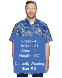 Nautica Big Tall Big Tall Short Sleeve Tropical Print Woven Shirt Short Sleeve Button Up