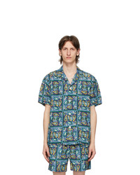 Beams Plus Blue Beach Batik Print Shirt