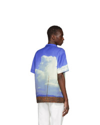Axel Arigato Blue Oil Painting Texas Short Sleeve Shirt
