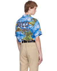 Gucci Blue Printed Shirt