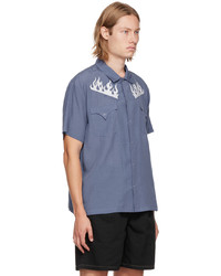 DOUBLE RAINBOUU Blue West Coast Shirt