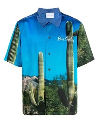 BLUE SKY INN Cactus Print Short Sleeve Shirt