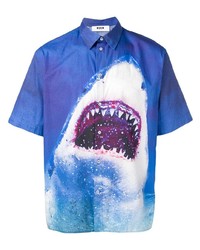MSGM Shark Print Shortsleeved Shirt