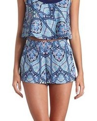 Charlotte Russe Flowy Scarf Print High Waisted Shorts