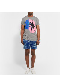 Marc by Marc Jacobs Palm Print Cotton Chambray Shorts