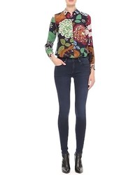 Burberry Aster Print Mulberry Silk Blouse