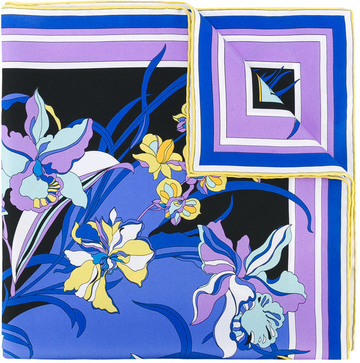 Emilio Pucci Floral Printed Scarf, $180 | farfetch.com | Lookastic