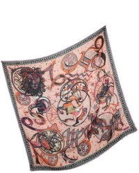 Emilio Pucci Zodiac Print Wool And Silk Wrap