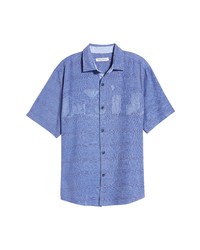 Tommy Bahama Line Em Up Short Sleeve Silk Button Up Shirt