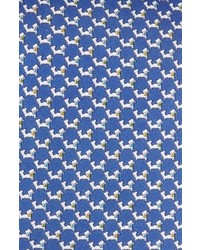 Salvatore Ferragamo Dog Print Silk Tie