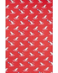 Salvatore Ferragamo Dolphin Print Silk Tie
