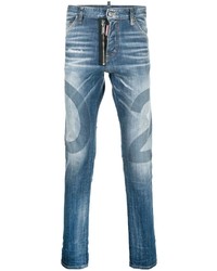 DSQUARED2 Logo Wash Distressed Skinny Jeans