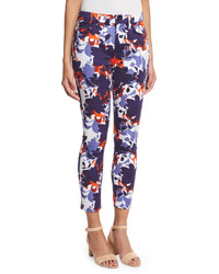 7 For All Mankind Floral Shadows Cropped Skinny Pants