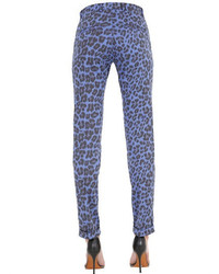 Monocrom Leopard Printed Cotton Poplin Pants