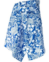 Carven Floral Print Asymmetric Skirt