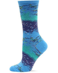 Hot Sox Monet Waterlillies Trouser Socks