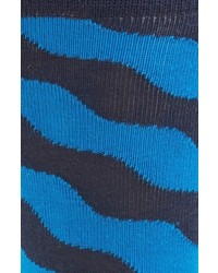 Happy Socks Wave Graphic Cotton Blend Socks