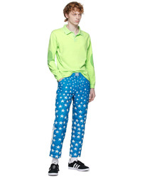 ERL Blue White Star Puffer Trousers