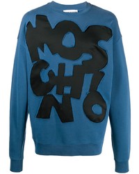 Moschino Appliqu Logo Cotton Sweatshirt