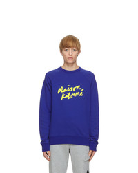MAISON KITSUNÉ Blue Handwriting Sweatshirt