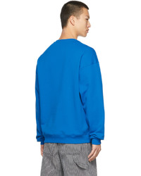 Moschino Blue Mixed Teddy Bear Sweatshirt