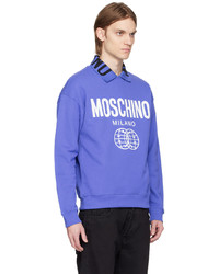 Moschino Blue Printed Sweatshirt