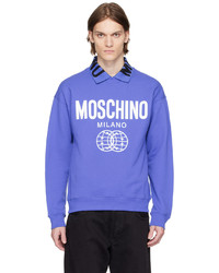Moschino Blue Printed Sweatshirt