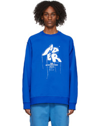 Ader Error Blue Sculpture Logo Sweatshirt