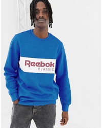 Reebok Classics Logo Sweatshirt In Blue Dx2345