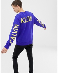 Calvin Klein Jeans Bayshore Blue Monogram Sweatshirt - Men from  Brother2Brother UK