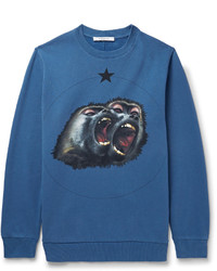 Givenchy Monkey Brothers Cuban Fit Printed Fleece Back Cotton Jersey Sweatshirt