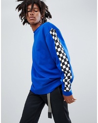 ASOS DESIGN Oversized Sweatshirt With Checkerboard Print
