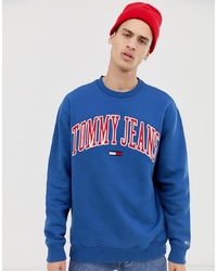 Tommy Jeans Relaxed Fit Collegiate Capsule Sweatshirt In Blue